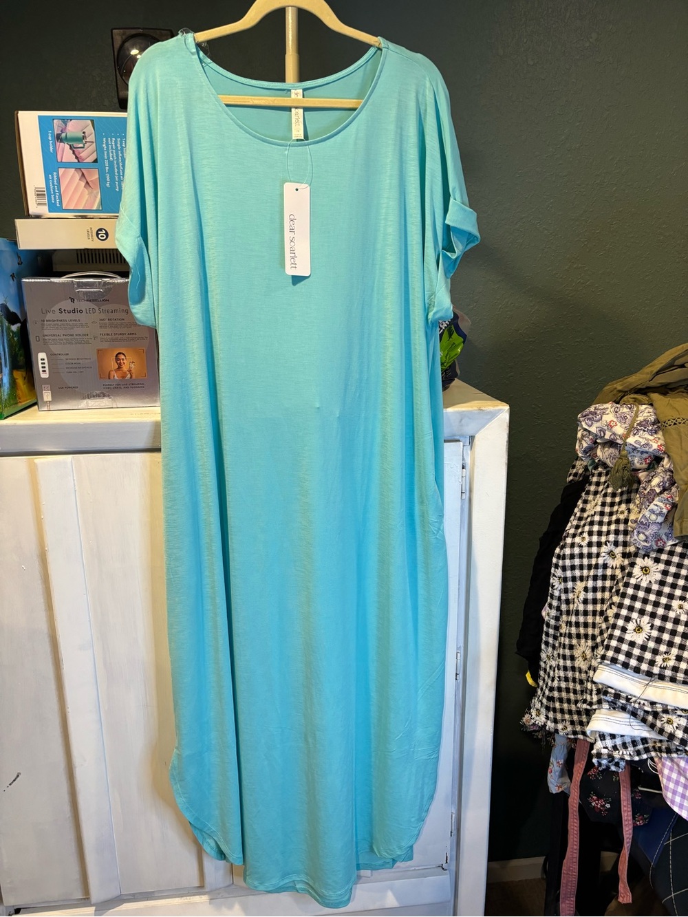 Dear Scarlett Women’s Maxi Dress in Aqua Blue